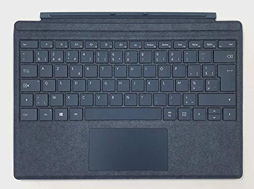 Microsoft Type Cover, Belgian/Belgium AZERTY Layout Backlit Alacantara Keyboard, Cobalt Blue - Compatible with Surface Pro 3/4/2017/5/6/7