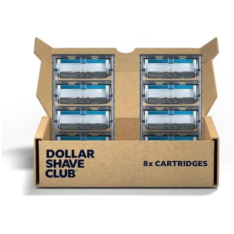 Dollar Shave Club | 6 Blade Razor Refills (8 Pack) | 6 Stainless Steel Blades for a Close & Comfortable Shave Cover