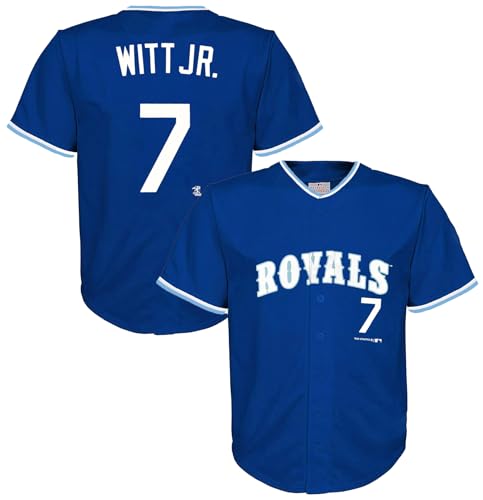 Bobby WITT Jr Kansas City Royals Blue 7 Kids Youth 4-20 Alternate Fashion Player Jersey - 6-7
