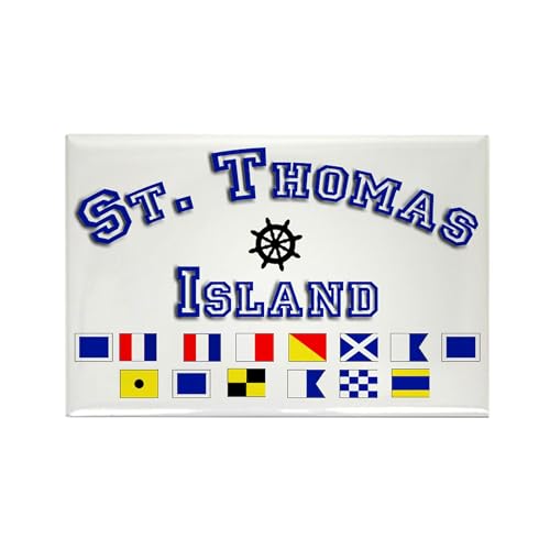 Imán Rectangular CafePress St. Thomas Island 3x2 pulgadas miniatura 1