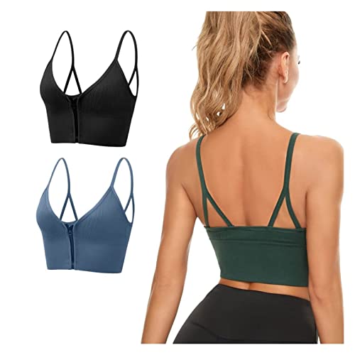 WANGPIN 3 Pièces Fermeture Éclair À l'avant des Soutiens-Gorge De Sport Cover