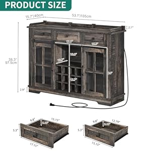 Yitahome53farmhousecoffeebarcabinetkitchensideboardbuffetcabinetstoragewith3drawersstoragecabinetandglassslidingbarndoorforkitchenlivingroomdarkrusticoak Urban Country Home Decor Yitahome 53 farmhouse coffee bar cabinet kitchen sideboard buffet cabinet storage with 3 drawers storage cabinet and glass sliding barn door for kitchen living room dark rustic oak urban country home decor