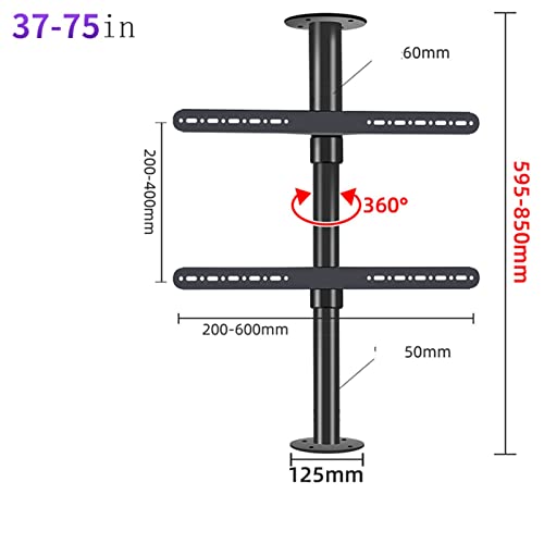Soporte universal móvil para TV de piso rotativo miniatura 2