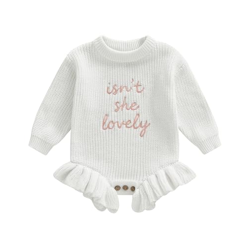 Gueuusu Baby Girl Sweater Romper Jumpsuit