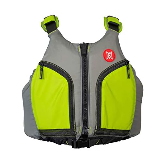 Perception Kayaks Hi-Fi Kayaking Life Jacket | Easy Access Zippered Pockets | USCG Approved PFD - UL Type 3 | Paddle Sports Life Vest | Medium - Large, Green/Grey