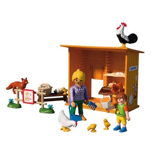 Playmobil | Country | Poulailler | Étable avec Poules, Poussins, Renard et Coin Vente | pour Les Enfants à partir de 4 Ans | 72168