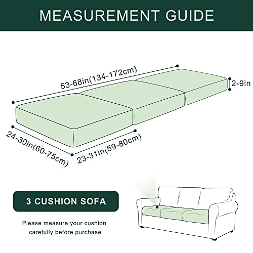 Chun Yi 3Pc Stretch Couch Cushion Covers, Rv Seat Cushion Covers, Individual Sofa Cushion Covers, Soft Chair Sofa Seat Cushion Slipcover With Elastic Bottom Jacquard Fabric (3Pc, Grey) #TOP4