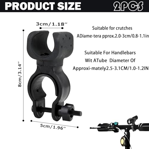 2 Stück Stockhalter für Rollator,Gehstockhalter,Universelles Zubehör für Krücken,Gehstock Halterung,Gehstockhalter,Stockhalter Für Drive Rollator Universelles Für Gehstöcke Walker Rollstuhl Rollator