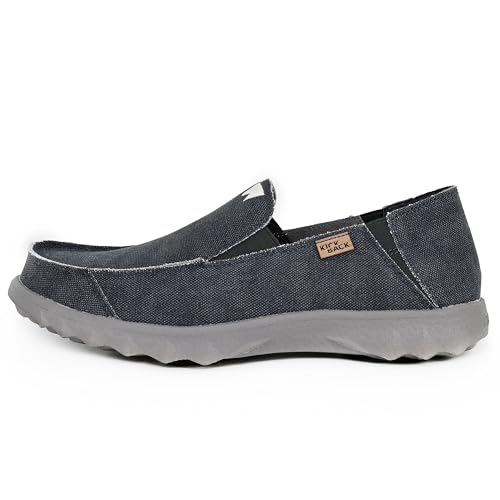 Kickback Couch Classic Mocassins Slip‑on en Toile pour Homme – Chaussures Décontractées pour l’Été, la Plage et Les Voyages avec Semelle...