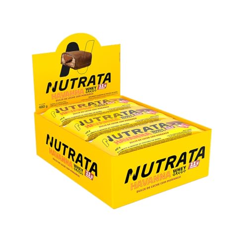 Whey Grego Bar Havanna & Morango - Nutrata Display C/ 12 Barras de 40g