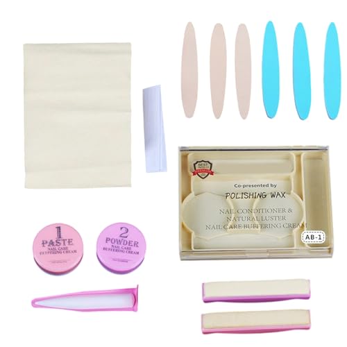 Kit de manucure japonais, kit de réparation professionnel avec outils de polissage, tampon à ongles et kit de brillance, durable, pour femmes à la maison...