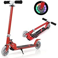 COSTWAY Patinete Niño,4 a 13 años, Scooter Roller con 2 Led