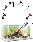 28W Electric Aquarium Vacuum Gravel Cleaner, 6 in 1 Automatic Fish Tank Vacuum Cleaner, 1800L/H Flow, Suction Pollution, Sand Washing, Water Exchange, Oxygenation, Filtration, Rain Shower