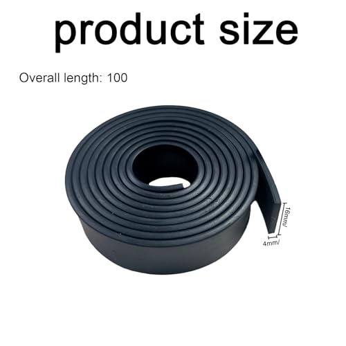 ALLY-MAGIC Gummistreifen Vollgummi Gummiplatte Dichtung Gummidichtung flach Gummimatte Neopren Gummistreifen für Gummidichtung DIY Bodenbeläge Schutz Stoßschutz Rutschfes 1 m×16 mm×4 mm E22-XJMFT