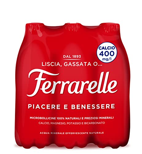 Ferrarelle - Ferrarelle Eau minérale Effervescent naturel - 6 x 0,5 L