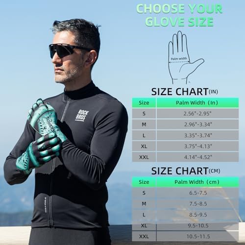 Miniatura 2 de ROCKBROS Guantes de ciclismo de invierno para hombre, guantes térmicos para bicicleta, resistentes al viento, antideslizantes, guantes de bicicleta