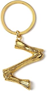 ARFUKA Keychain Alphabet Keyring Stainless Steel Letter Z Keychain Key Ring Birthday Christmas Gift Key Chain for Men and Women Gold