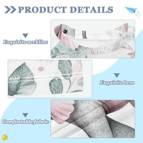 Boy Swimsuit Watercolor Elephant Pastel Cute Sunscreen T-Shirts Swimwear Sets UPF 50+3