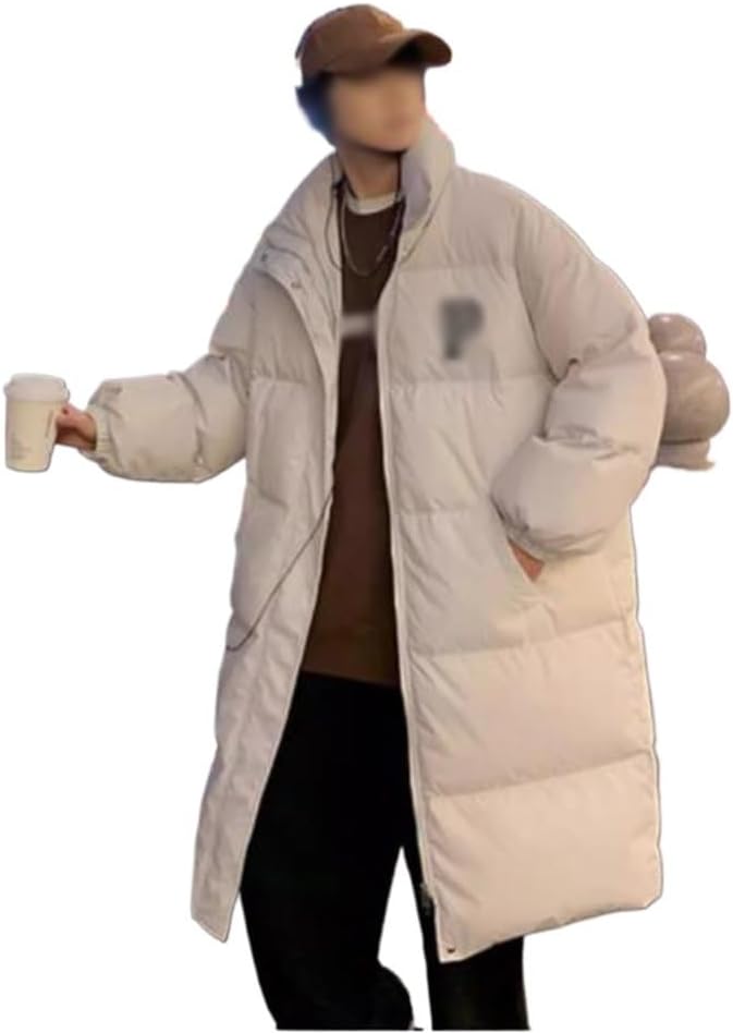 VIDI Bread Clothing In The Long Down Jacket Winter Korean Version Loose Stand Collar Over The Knee Coat