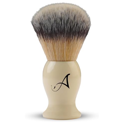 Traditional Shaving Brush for Men, White Resin Handle