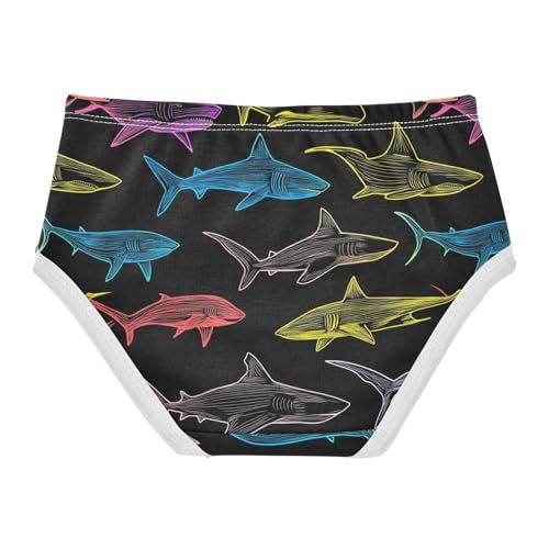 Wusikd Shark Girls' Underwear Cotton Colors Girls Briefs Soft Toddler Underwear 2T2