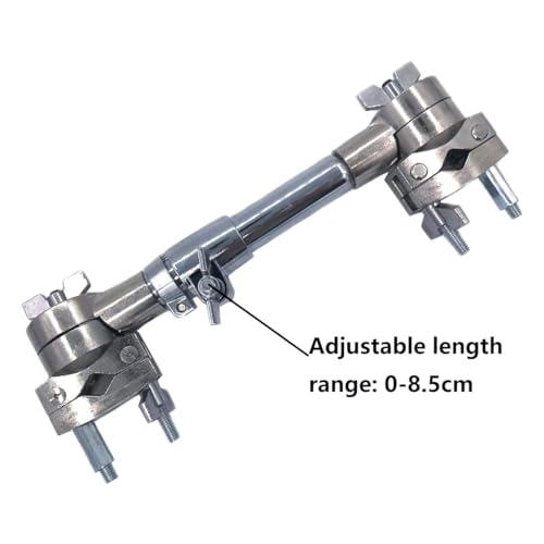 Tuoren Dual Drum Clamp 360° Rotating Multi Clamp V To V Telesc Clamp Double Drum Clamp 2 Hole Universal Adjustment Clamp Percussion Extended Mounting Clamp Bracket For Drum Set Hardware Accessories thumb #1