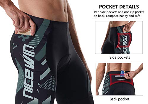 image for NICEWIN Mens Cycling Pants 3D Padded Road Bike Long Legging Tights wit
