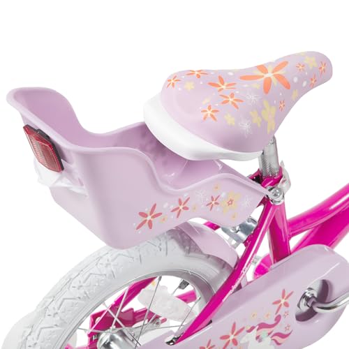 image for JOYSTAR Unicorn 18 Inch Kids Bike for 5-8 Years Girls with Doll Bike S