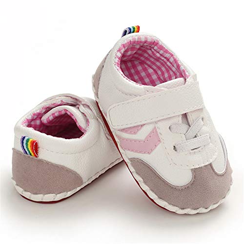 Image of HsdsBebe Baby Boys Girls Pu Leather Hard Bottom Walking Sneakers Toddler Rubber Sole First Walkers Infant Cartoon Slippers Crib Shoes