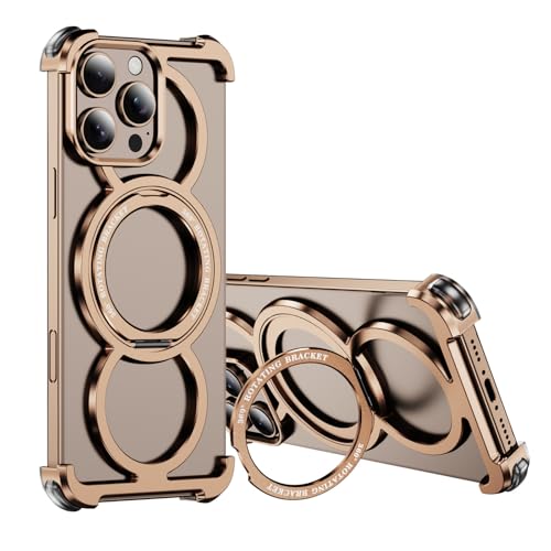 Coque iPhone 15 Pro Max magnétique anti-rayures avec support béquille rotatif 360 degrés