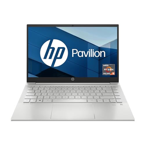 HP Pavilion 14, AMD Ryzen 5 5625U, 14-inch (35.6 cm), FHD, 16GB DDR4, 512GB SSD, AMD Radeon Graphics, FPR, Backlit KB, Audio by B&O, Thin & Light (Win 11, MSO 2021, Silver, 1.41 kg), ec1005AU
