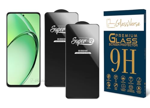 Image of GlassVerse 9H Gorilla Tempered Glass for Oppo K12x 5G | HD Clarity Screen Protector, Ultra Strong 9H Protection, Edge to Edge, Case Friendly, Hassle-less Installation Kit Included. (Pack of 2)