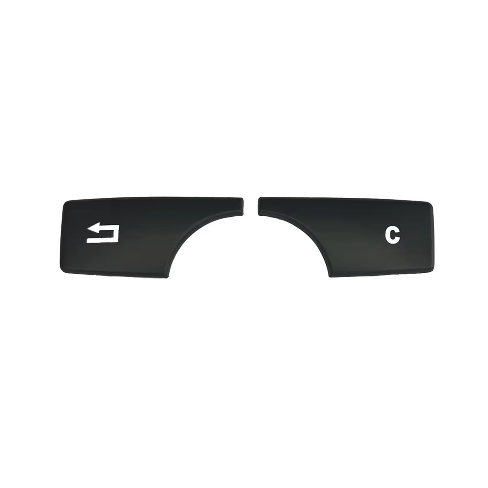 Decorative Stickers Compatible with Benz A B C E Class CLA GLA GLK W204 W212 W176 W246 X204 Car Console Multimedia Function Button Cover Sticker Trim(Model C Black)