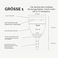 Lunette Menstruationstasse - Medizinischem Silikon Periodentasse – Ansicht 4