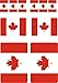Produktbild 10 Stück Flaggen Aufkleber Kanada Set Sticker Canada Autoaufkleber - Offsetdruck Blau