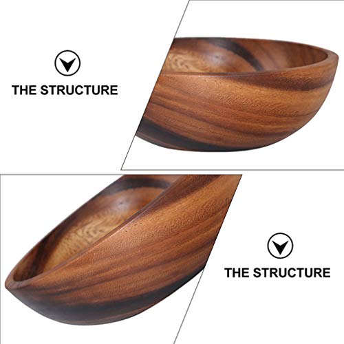DOITOOL 1Pc Houten Kom Voor Voedsel- 14Cm/ 5. 5In Ramen Bowl Fruitschaal Voor Veganisten- Herbruikbare Multifunctionele Portie Kom Voor Fruit Tapas Pape Saladesoep - Image 6
