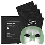 HommeFace Men’s Revitalizing Hydrogel Facial Mask Set (5ct) - Hydrating, Beard-Friendly, Anti-Aging, Soothing Face Sheet Masks - Korean Skincare Technology with Hyaluronic Acid, Vitamins & Peptides