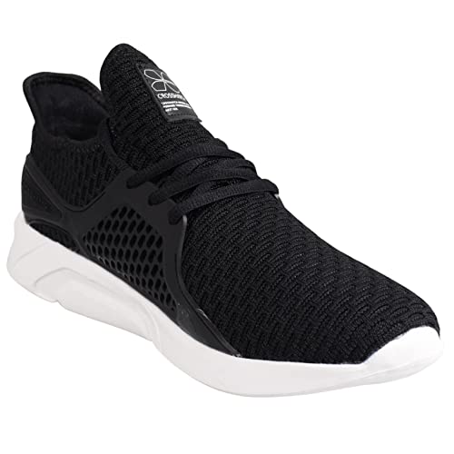 Baskets homme Crosshatch à lacets confortables en Noir 45 - 4