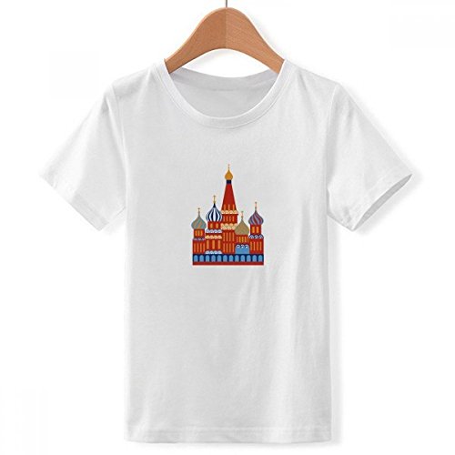 T-Shirt Russie Kremlin Blanc Idéal pour le Style Quotidien des Garçons
