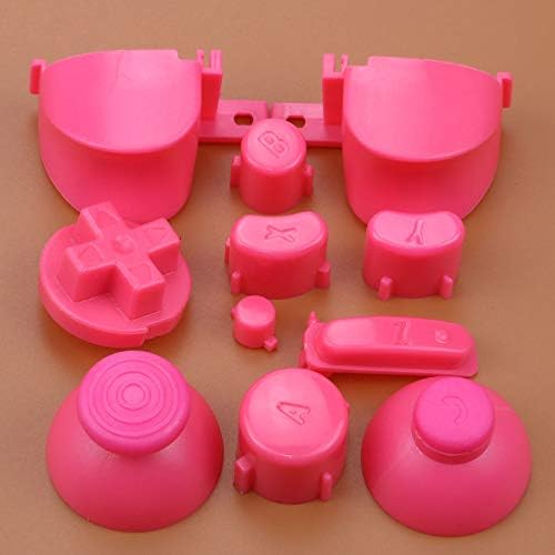 Miniatura 2 de Botones completos 11 en 1 ABXYZ Botón Pulgar Tapa Joystick Dpad Botones para Gamecube NGC Constroller (G-Pink)