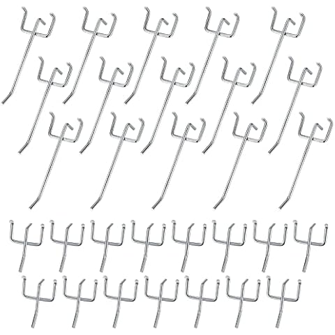 Ganchos de Pared Perforados de Acero Inoxidable - 30 Piezas Cover
