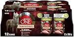 Purina ONE True Instinct Wet Dog Food, coupes classiques au sol et coupes d'appel d'offres dans le pack de variétés de graisse - 368 g x 12 Peut (1 Boîte)