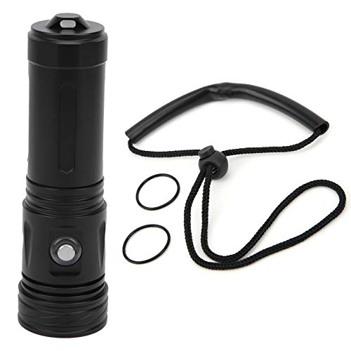 Luz de buceo, IPX8 impermeable linterna de buceo, linterna de buceo, luz LED, lámpara de iluminación subacuática profesional