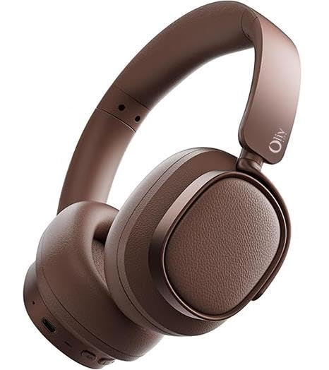 Image of Japan Series Bluetooth 6.0 Wireless Over-Ear Headphones with 400mAh Battery, 20H Playtime, Deep Bass HiFi Stereo, Built-in Mic, 40mm Drivers, Foldable Headset (Brown)