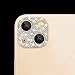 Guppy 2 Pack Bling Diamond Camera Lens Protector Compatible with iPhone 13, Rear Camera Cover 3D Glitter Crystal Rhinstone Lens Cover Protective Decorations Sticker Protector Silver