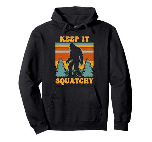 Funny Keep It Squatchy Retro Bigfoot Sasquatch Regalo Sudadera con Capucha
