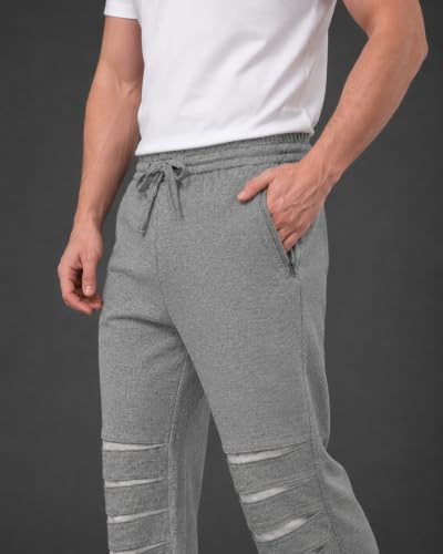 Image of SaintX Men's Premium Performance Joggers | with Knee Gussets for Enhanced Mobility | Stretchable Functional Fabric | Modern Athletic Straight Fit | Stylish Casual & Active Wear (Style 39)