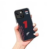 YEVAPOP Racing-Inspired Tough Phone Case Compatible with iPhone 13/14, Cool Race Suit Accessories Shockproof Protective Cover Case (F1 NO.1 Blue)