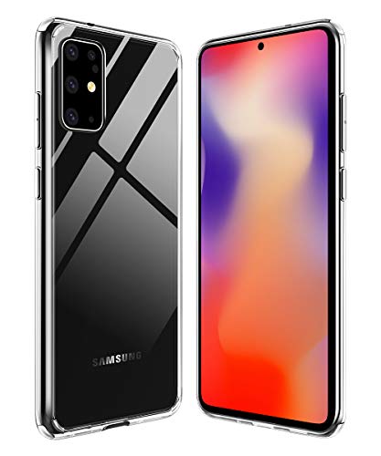 SUPWALL Crystal Clear Case for Samsung Galaxy S20+ / S20 Plus 5G, [ Anti-Yellow ] Ultra Thin, Raised Bezels Protective Cover, Soft Silicone + Hard PC Back for Galaxy S20+, 6.7-Inch, Crystal Clear