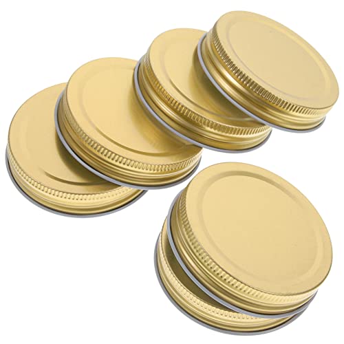 Kichvoe Mason Jar Lids 12-pack Gold Tinplate 3.38 70mm Jar